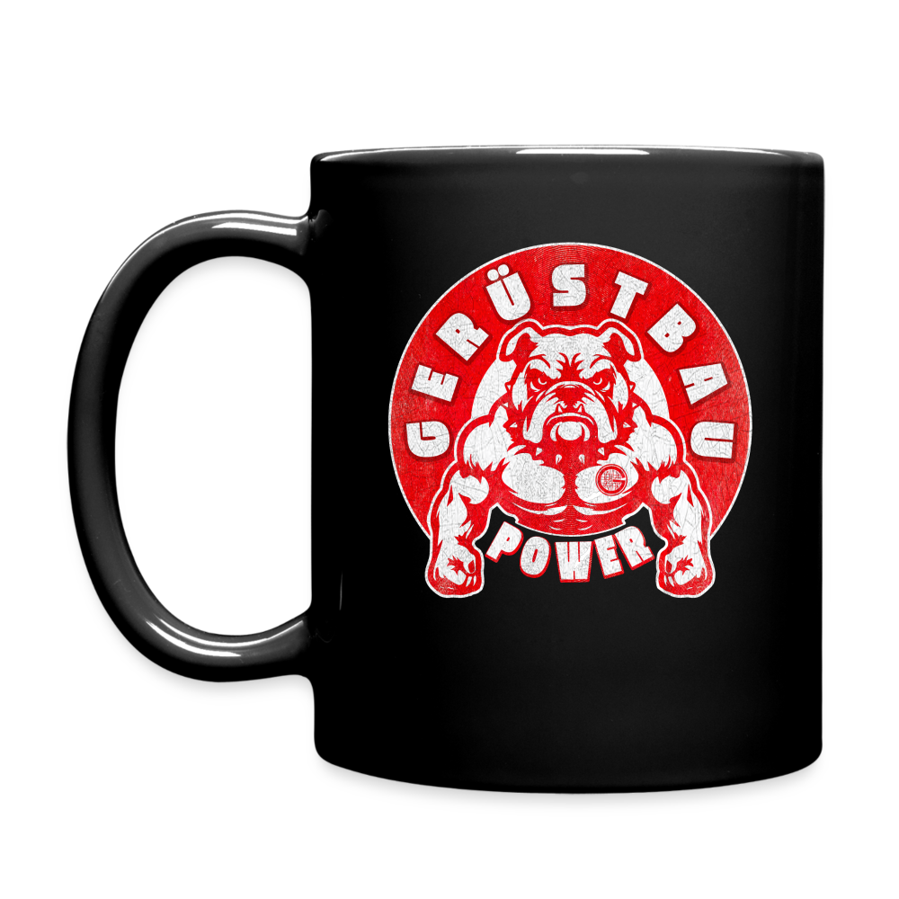 Gerüstbau Power Red - Tasse - Schwar Geruestbauershop.dez