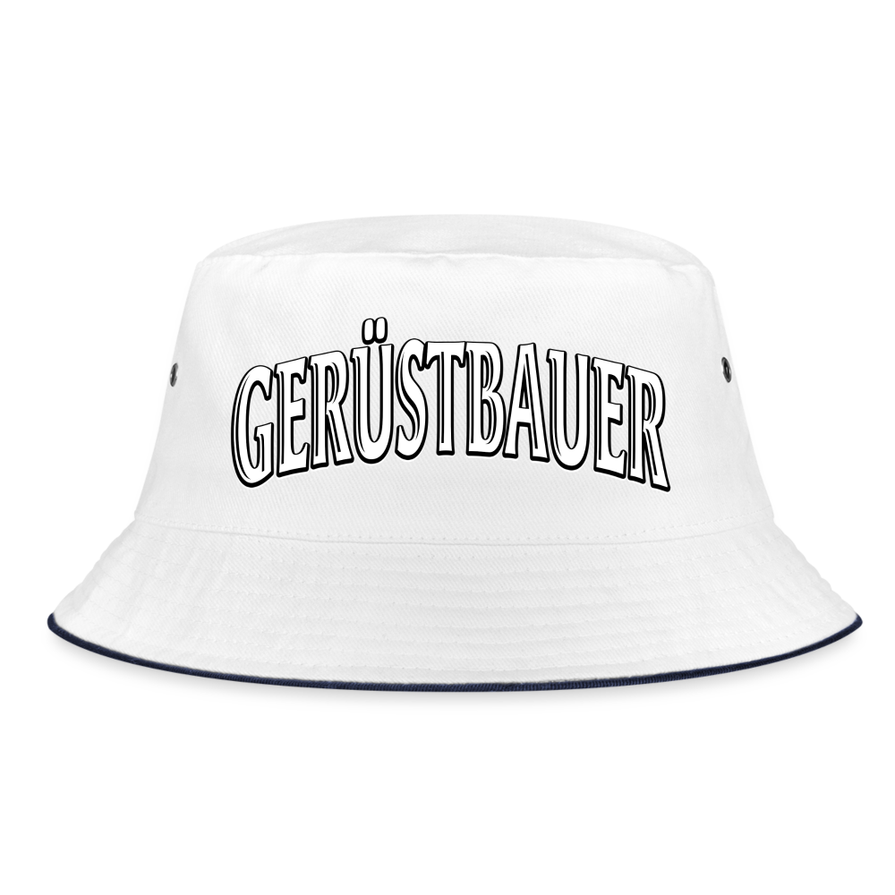 Gerüstbauer - Bucket Hat - Weiß/Navy