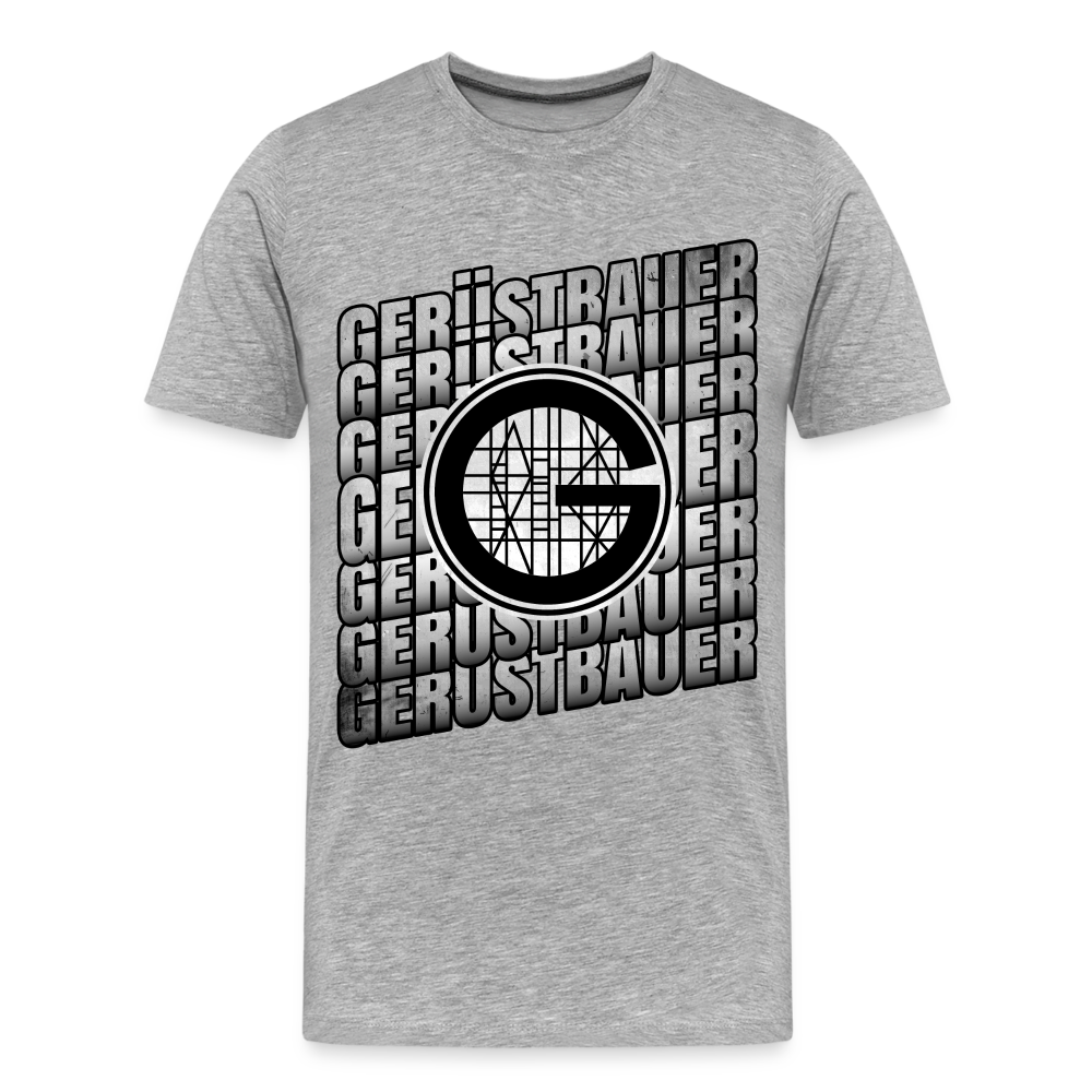 Gerüstbauer Premium T-Shirt - Grau meliert